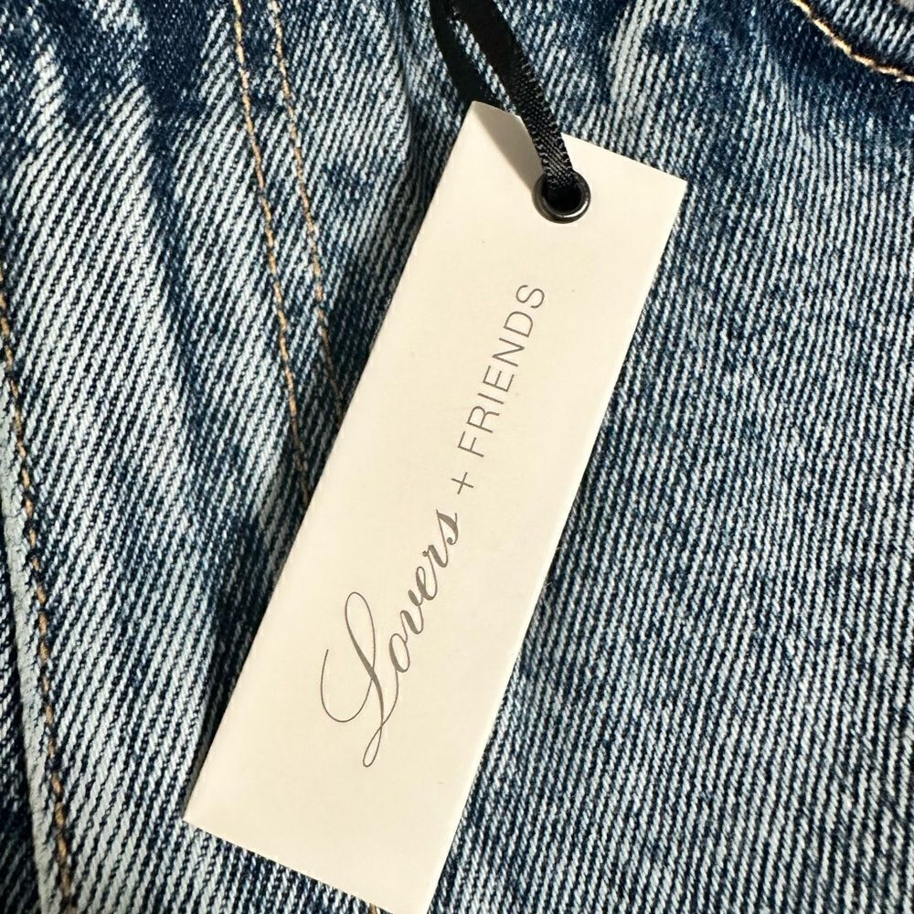 NWT Lovers + Friends Denim Women’s Crop Denim Blue Jeans - Size 25 - Picture 6 of 9